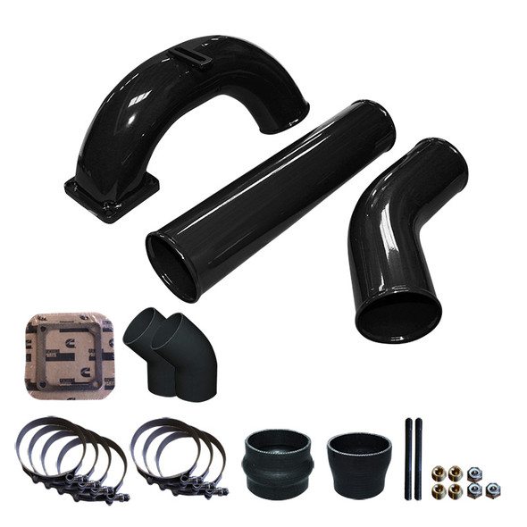 PUSHER PDC9802MW 3.5" MEGA INTAKE SYSTEM W/ PASS SIDE INTERCOOLER TUBE 1998.5-2002 DODGE CUMMINS 5.9L 24V