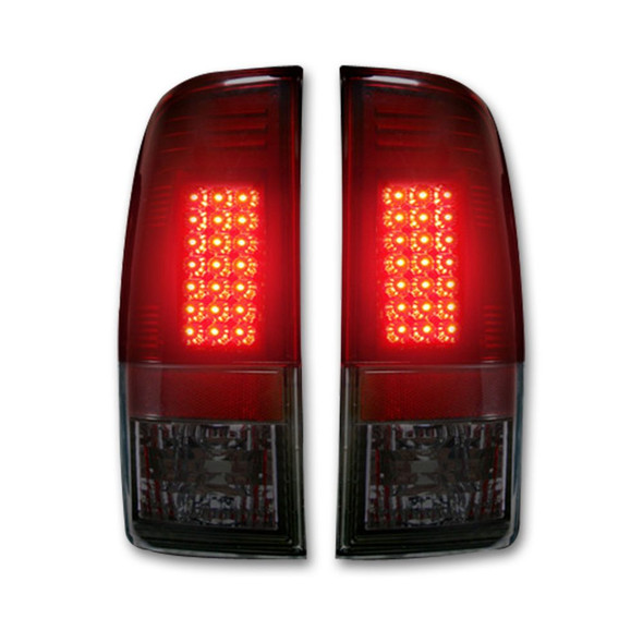 RECON 264176RBK TAIL LIGHTS LED IN DARK RED SMOKED 08-16 FORD F250HD/350/450/550 SUPER DUTY