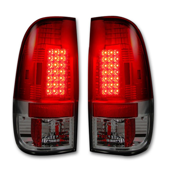 RECON 264176RD TAIL LIGHTS LED IN RED 08-16 FORD SUPER DUTY F250HD/350/450/550