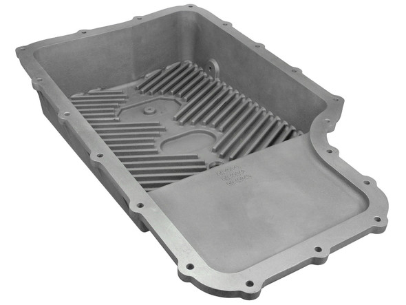 AFE POWER 46-70180 AFE POWER TRANSMISSION PAN RAW W/ MACHINED FINS FORD DIESEL TRUCKS 11-19 V8-6.7L (TD)