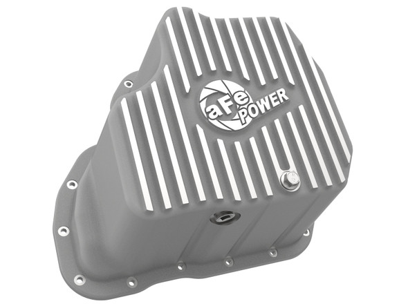 AFE POWER 46-70340 STREET SERIES ENGINE OIL PAN RAW W/MACHINED FINS /EXTRA DEEP 2011-2016 GM 6.6L DURAMAX (WITH 6" LIFT)