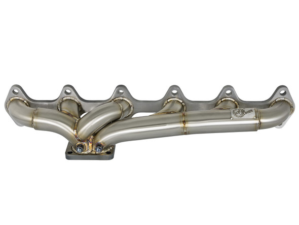 AFE POWER 48-32018 TWISTED STEEL 304 STAINLESS STEEL HEADER W/ T4 FLANGE  2003-2007 DODGE 5.9L CUMMINS