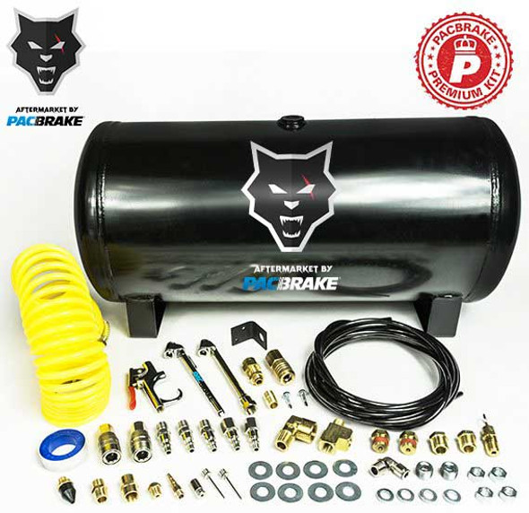 PACBRAKE HP10051 5 GALLON CARBON STEEL PREMIUM AIR TANK KIT AN AIR TANK AND REQUIRED HARDWARE