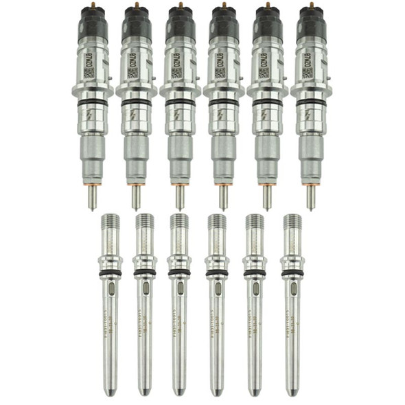 INDUSTRIAL INJECTION 21D303 CUMMINS 6.7L REMAN STOCK INJECTOR SET WITH CONNECTING TUBES 2007.5-2012 CUMMINS 6.7L 24V