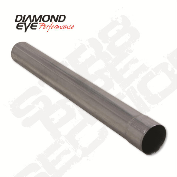DIAMOND EYE 400036 EXHAUST PIPE 4IN. ALUMINIZED 36IN. STRAIGHT BUMPED ON ONE END