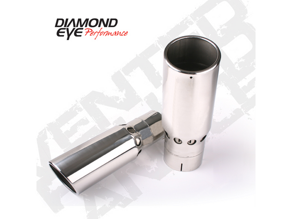 DIAMOND EYE 4516VRA EXHAUST TAIL PIPE TIP  TIP; VENTED ROLLED ANGLE; 4IN. ID X 5IN. OD X 16IN. LONG
