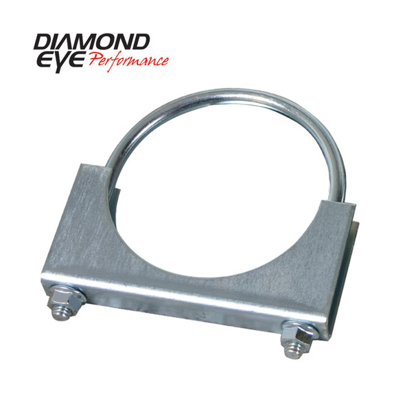 DIAMOND EYE 454002 EXHAUST CLAMP 3IN. ZINC COATED U-BOLT SADDLE CLAMP