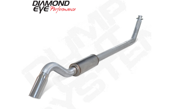 DIAMOND EYE K4212A-TD EXHAUST SYSTEM KIT  KIT  4IN. ALUMINIZED  TURBO-BACK  SINGLE TURN DOWN