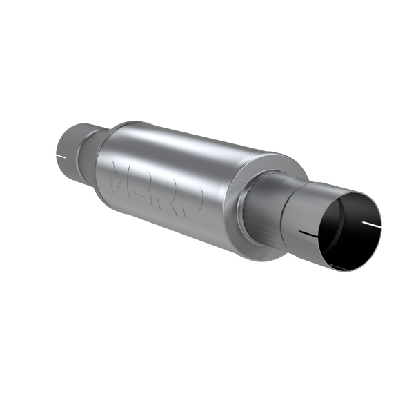 MBRP M20681  REPLACES ALL 30IN  OVERALL LENGTH MUFFLERS ALUMINIZED STEEL MUFFLER 4IN  INLET /OUTLET 24IN  BODY 30IN  OVERALL