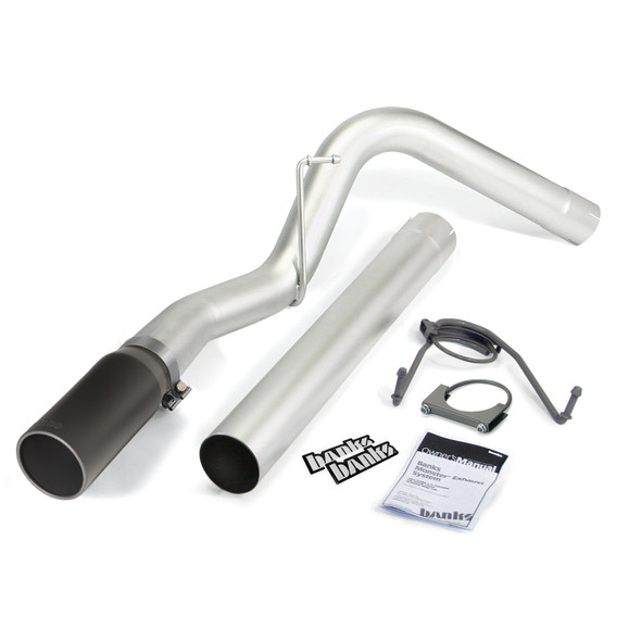 BANKS 49774-B MONSTER EXHAUST SYSTEM 4IN SINGLE EXIT BLACK TIP -CCLB 2007-2013 CUMMINS 6.7L 24V