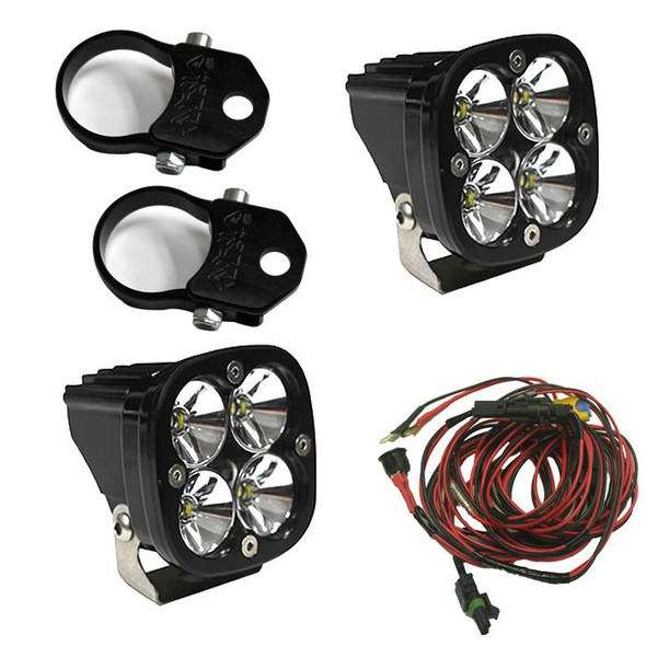 BAJA DESIGNS 497108 SQUADRON PRO LED LIGHT PODS KIT W/VERTICAL MOUNTS/2.00IN HARNESS