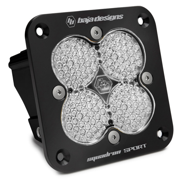 BAJA DESIGNS 551006 SQUADRON SPORT WORK/SCENE PATTERN BLACK FLUSH MOUNT LED LIGHT POD - CLEAR