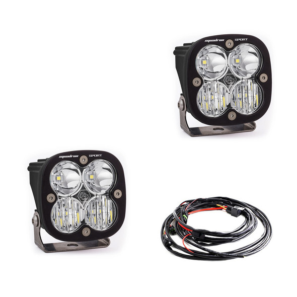 BAJA DESIGNS 557803 SQUADRON SPORT DRIVING/COMBO PAIR LED LIGHT PODS - CLEAR