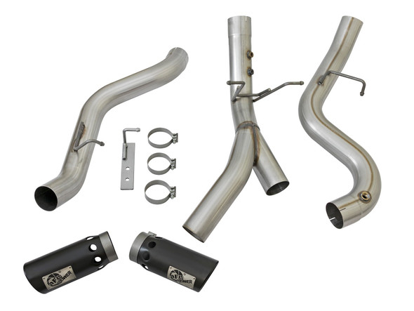 AFE 49-44086-B Large Bore-HD 4 IN 409 Stainless Steel DPF-Back Exhaust System GM Diesel Trucks 17-19 V8-6.6L (td) L5P