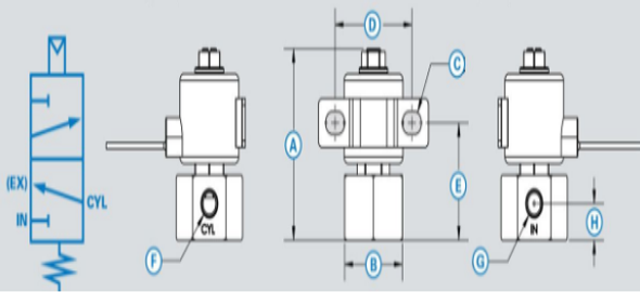 PACBRAKE C11935 EXHAUST BRAKE SOLENOID, 3 -WAY, TWO-POSITION