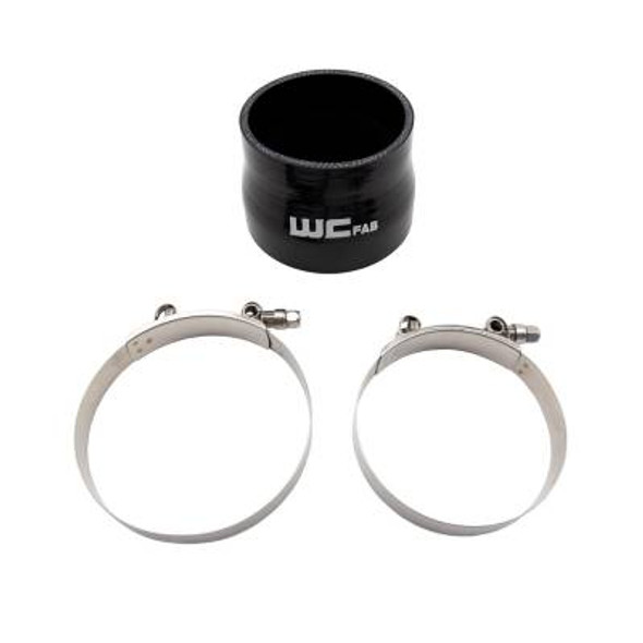 WEHRLI WCF207-106 3.5" X 4" ID STRAIGHT REDUCER X 3" LONG SILICONE BOOT AND CLAMP KIT