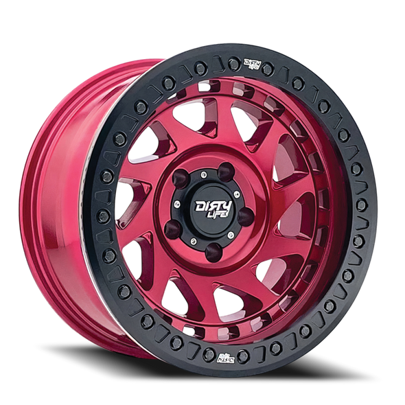 DIRTY LIFE 9313-7981R12 ENIGMA RACE 9313 GLOSS CRIMSON CANDY RED 17X9 8-165.1 -12MM 130.8MM