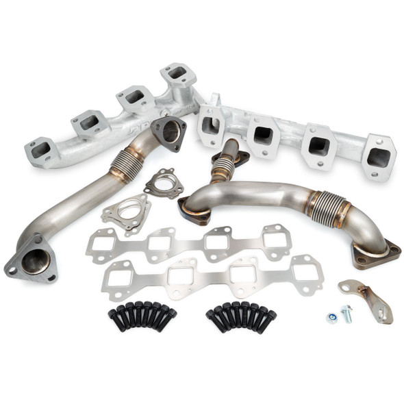 PPE 116111235 MANIFOLDS AND UP-PIPES-Y PIPE-SILVER (CA) 2002-2004 GM DURAMAX 6.6L LB7