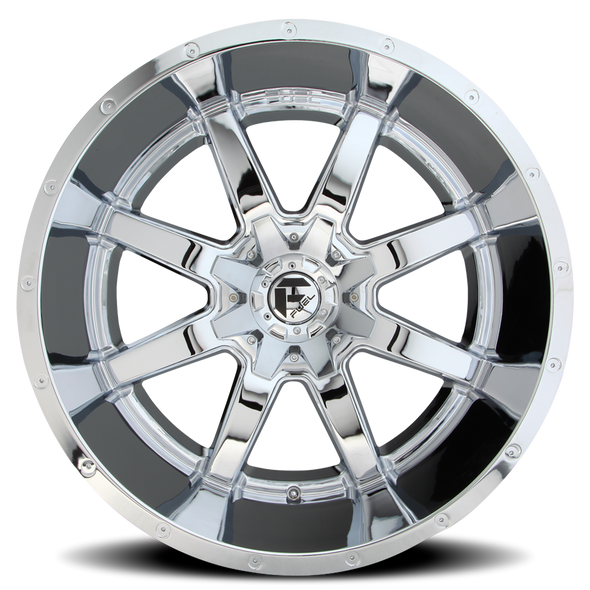 FUEL D53620908257 ALUMINUM WHEELS 20X9 MAVERICK D536 8 ON 165.1 CHROME 125.2 BORE 20 OFFSET