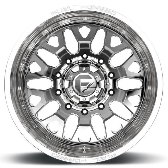 FUEL DF1924829245 DUALLY WHEELS 24X8.25 FF19D DUALLY DE19 PO 8 ON 200 POLISHED 142.2 BORE -225 OFFSET OUTER DUALLY