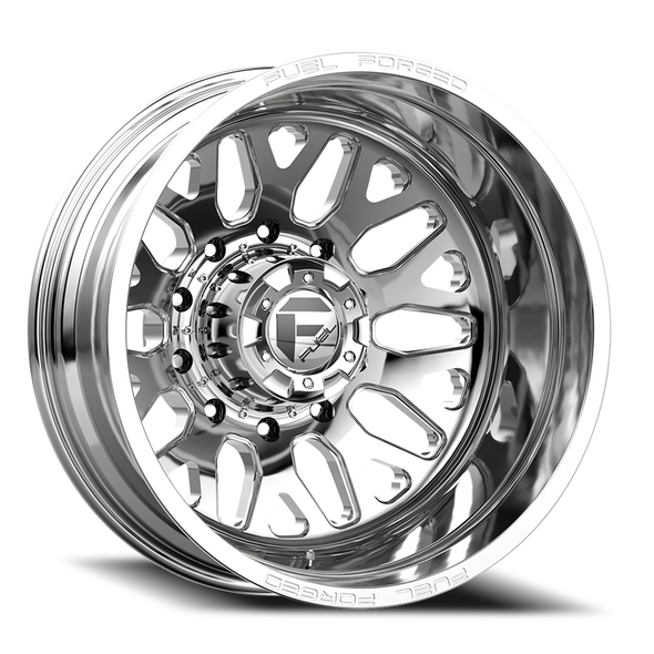 FUEL DF1920829235 DUALLY WHEELS 20X8.25 FF19D DUALLY DE19 PO 8 ON 200 POLISHED 142.2 BORE -202 OFFSET OUTER DUALLY