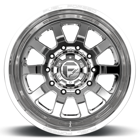 FUEL DF092482A935 DUALLY WHEELS 24X8.25 FF09D DUALLY DE09 PO 10 ON 225 POLISHED 170.1 BORE -200 OFFSET OUTER DUALLY