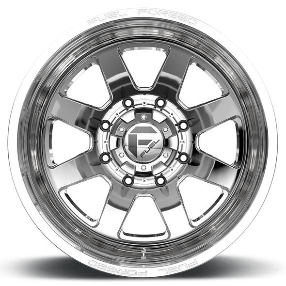 FUEL DF0924829245 DUALLY WHEELS 24X8.25 FF09D DUALLY DE09 PO 8 ON 200 POLISHED 142.2 BORE -225 OFFSET OUTER DUALLY
