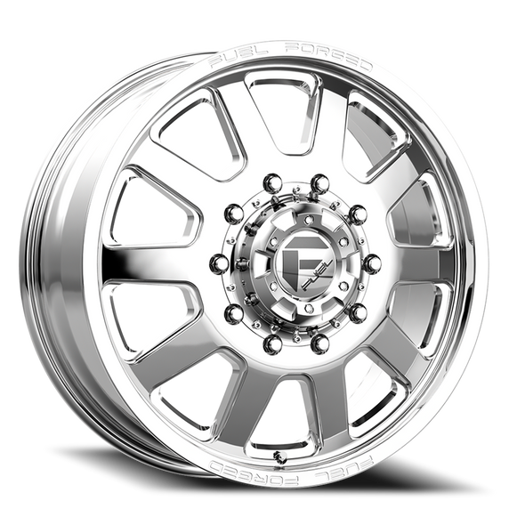 FUEL DF092282A9 DUALLY WHEELS 22X8.5 FF09D DUALLY DE09 PO 10 ON 225 POLISHED 170.1 BORE 105 OFFSET FRONT DUALLY