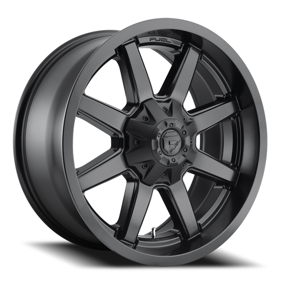 FUEL D43618908245 ALUMINUM WHEELS 18X9 MAVERICK D436 8 ON 165.1 SATIN BLACK 125.1 BORE -12 OFFSET 8 SPOKE