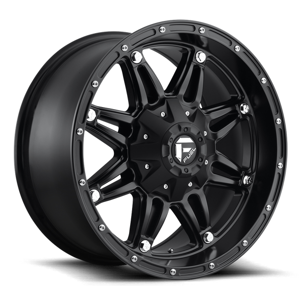 FUEL D53120008247 ALUMINUM WHEELS 20X10 HOSTAGE D531 8 ON 165.1 MATTE BLACK 125.2 BORE -18 OFFSET