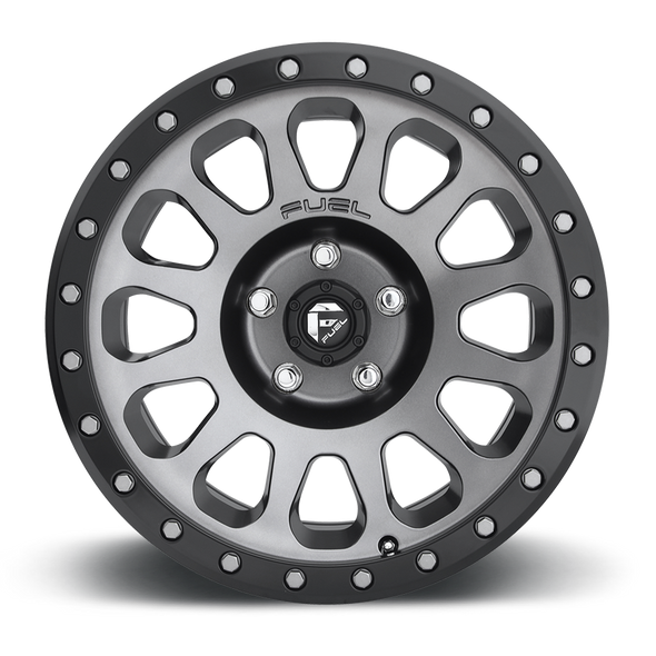 FUEL D60118908250 ALUMINUM WHEELS 18X9 VECTOR D601 8 ON 165.1 ANTHRACITE GRAY BLACK BEAD RING 125.2 BORE 1 OFFSET