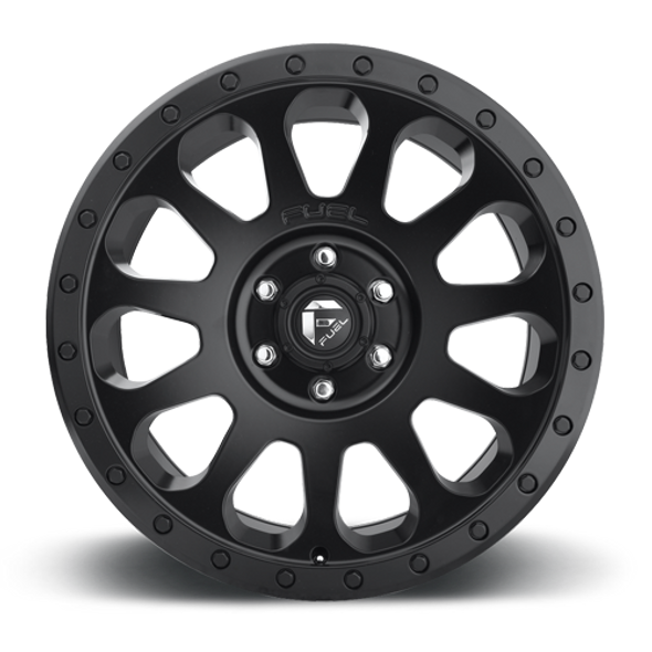 FUEL D57920908250 ALUMINUM WHEELS 20X9 VECTOR D579 8 ON 165.1 MATTE BLACK 125.2 BORE 1 OFFSET