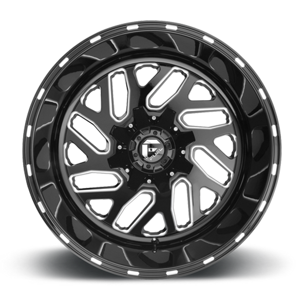 FUEL D58120001847US ALUMINUM WHEELS 20X10 TRITON D581 8 ON 180 GLOSS BLACK MILLED 124.2 BORE -18 OFFSET MESH SPOKE