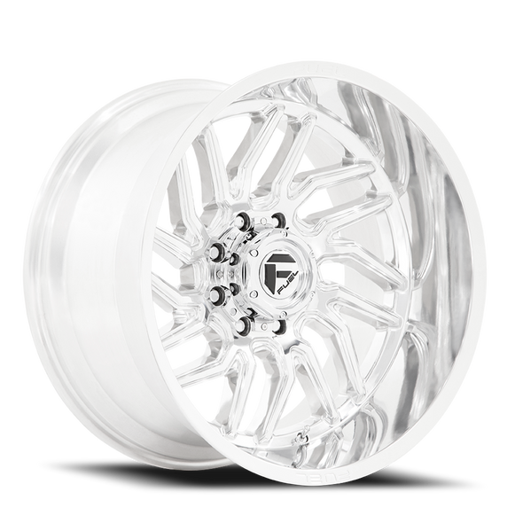 FUEL D80924208247 ALUMINUM WHEELS 24X12 HURRICANE D809 8 ON 165.1 POLISHED MILLED 125.1 BORE -44 OFFSET