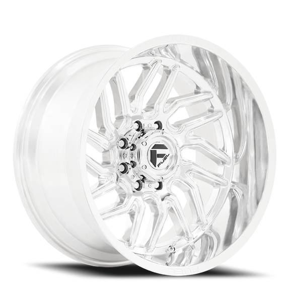 FUEL D80922201847 ALUMINUM WHEELS 22X12 HURRICANE D809 8 ON 180 POLISHED MILLED 124.2 BORE -44 OFFSET