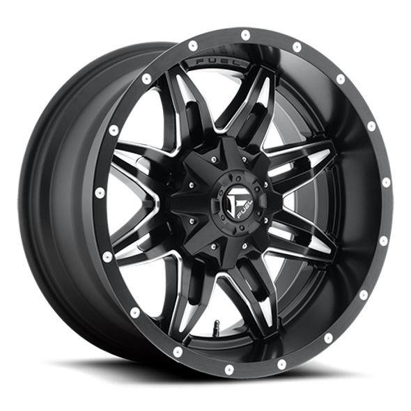 FUEL D56718908250 ALUMINUM WHEELS 18X9 LETHAL D567 8 ON 165.1 MATTE BLACK MILLED 125.2 BORE 1 OFFSET