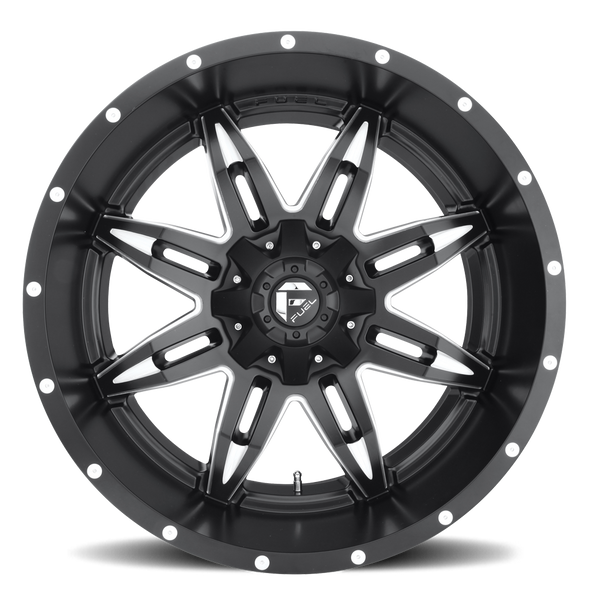 FUEL D56718901857 ALUMINUM WHEELS 18X9 LETHAL D567 8 ON 180 MATTE BLACK MILLED 124.3 BORE 20 OFFSET