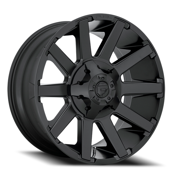 FUEL D43720901757 ALUMINUM WHEELS 20X9 CONTRA D437 8 ON 170 MATTE BLACK 125.1 BORE 20 OFFSET 8 SPOKE