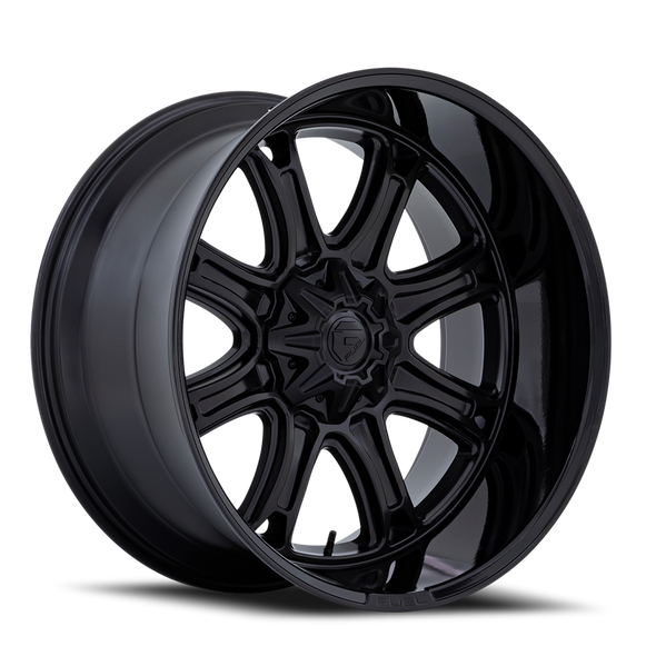 FUEL FC853MB22108810 ALUMINUM WHEELS 22X10 DARKSTAR FC853MB 8 ON 180 MATTE BLACK/GLOSS BLACK LIP 124.2 BORE 10 OFFSET