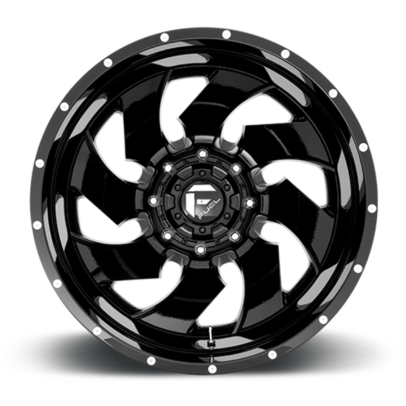 FUEL D57420829325 DUALLY WHEELS 20X8.3 CLEAVER DUALLY D574 8 ON 210 GLOSS BLACK MILLED 154.3 BORE -195 OFFSET MULTI SPOKE OUTER DUALLY