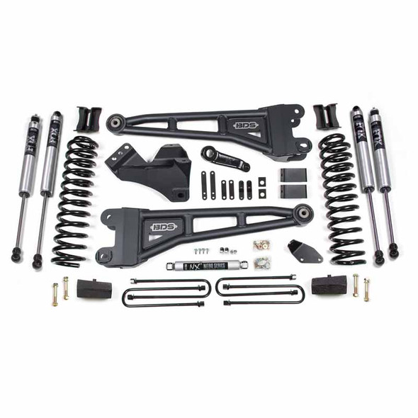 BDS SUSPENSION BDS1931FS 4" RADIUS ARM LIFT KIT WITH FOX 2.0 SHOCKS 2005-2007 FORD F-250/350 6.0L POWERSTROKE 4WD