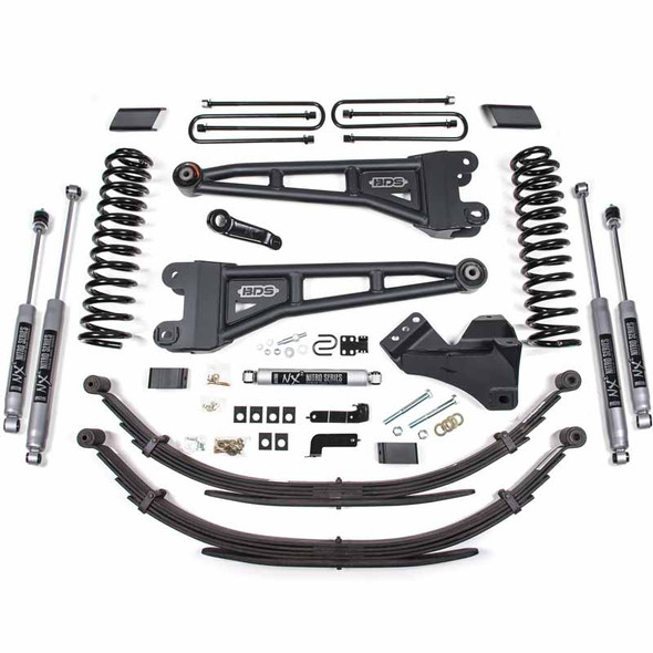 BDS SUSPENSION BDS1557H 4" RADIUS ARM LIFT KIT WITH NX2 SHOCKS 2017-2019 FORD F-250/350 6.7L POWERSTROKE 4WD