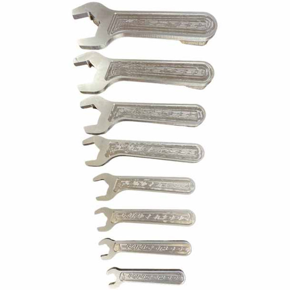 KINGSPEED KSR-ANWS BUDGET BUILDER AN WRENCH SET (SET OF 8) FOR USE WITH -3AN TO -20AN FITTINGS