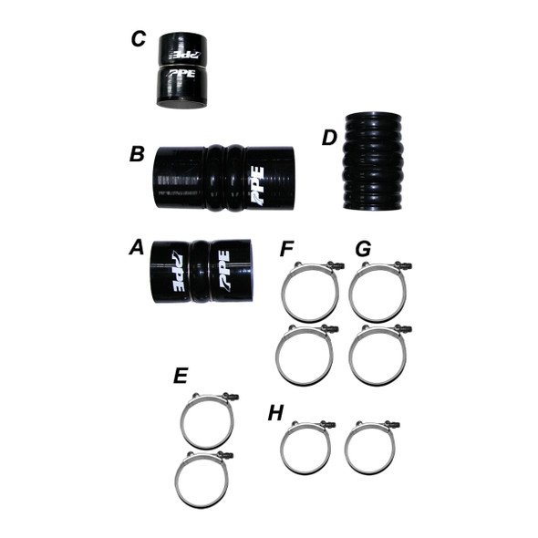PPE 115911114 LML 11-16 SILICONE HOSE AND CLAMP KIT BLACK