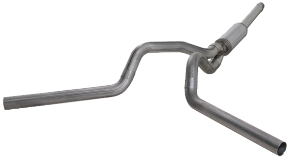 DIAMOND EYE K4236A-RP CAT BACK EXHAUST SYSTEM FOR 04.5-07.5 DODGE RAM 2500/3500 CUMMINS 4 INCH SPLIT SIDE NO MUFFLER ALUMINIZED