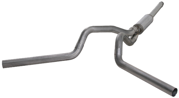 DIAMOND EYE K4236A CAT BACK EXHAUST SYSTEM FOR 04.5-07.5 DODGE RAM 2500/3500 4 INCH SPLIT SIDE WITHT MUFFLER ALUMINIZED