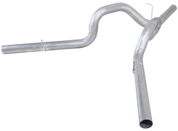 DIAMOND EYE K4163A DPF BACK EXHAUST FOR 11-15 SILVERADO/SIERRA 2500/3500 4 INCH SINGLE/DUAL SPLIT SIDE ALUMINIZED