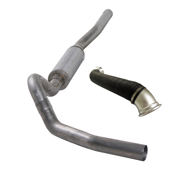 DIAMOND EYE K4127S CAT BACK EXHAUST SYSTEM FOR 06-07 SILVERADO/SIERRA 2500/3500 6.6L LBZ SINGLE PASS WITH MUFFLER STAINLESS