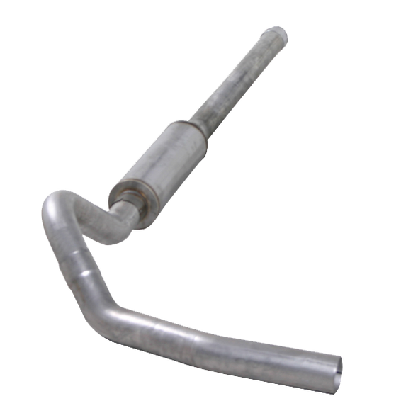 DIAMOND EYE K4122A CAT BACK EXHAUST SYSTEM FOR 06-07.5 SILVERADO/SIERRA 2500/3500 4 INCH SINGLE PASS WITH MUFFLER ALUMINIZED