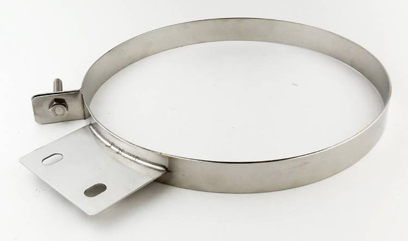 PYPES PERFORMANCE EXHAUST HSC008 DIESEL STACK EXHAUST CLAMP 8" POLISHED 304 STAINLESS STEEL